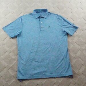johnnie-O Featherlight Polo Shirt Mens Medium Solid Blue Performance Golf Casual
